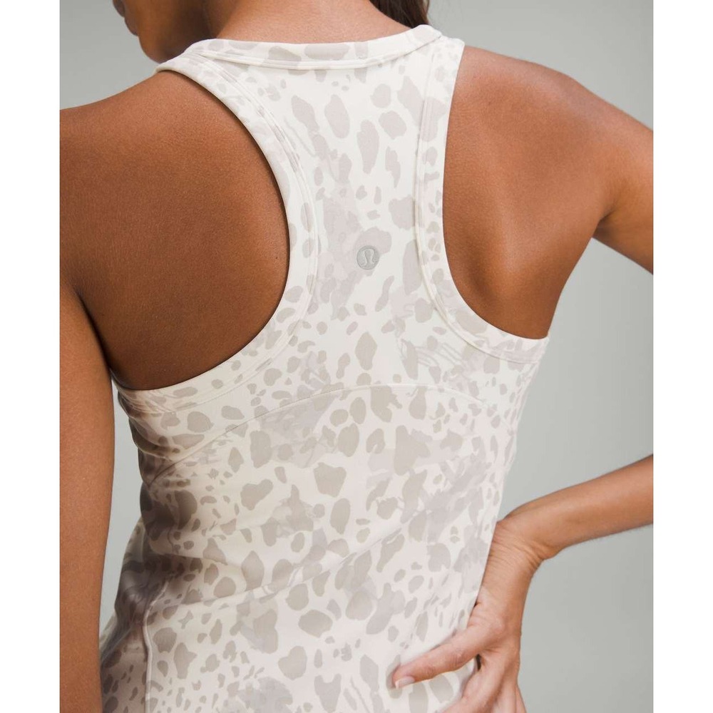 $58 Lululemon Align Racerback Tank Cheetah Camo Antique White Women 6 Yoga - Picture 3 of 8